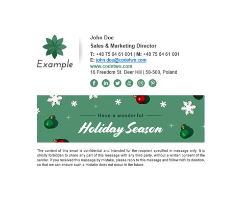 happy holidays message for email signature
